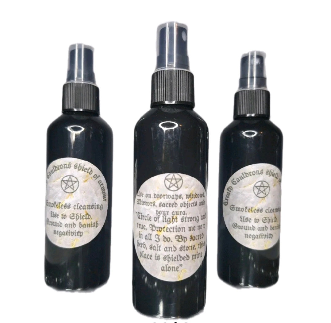 Smokeless cleansing spray Shield of armour