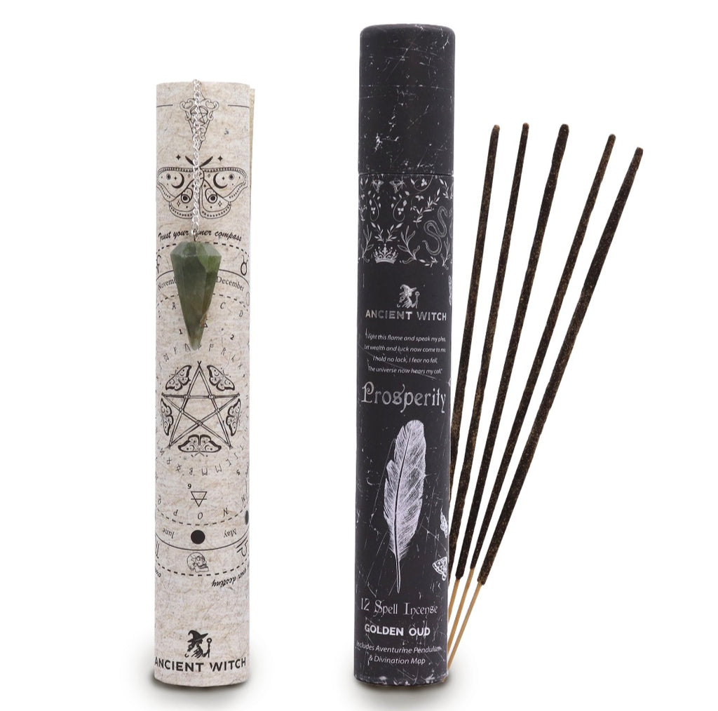 Ancient Witch Spell Incense With Pendulum & Divination Map