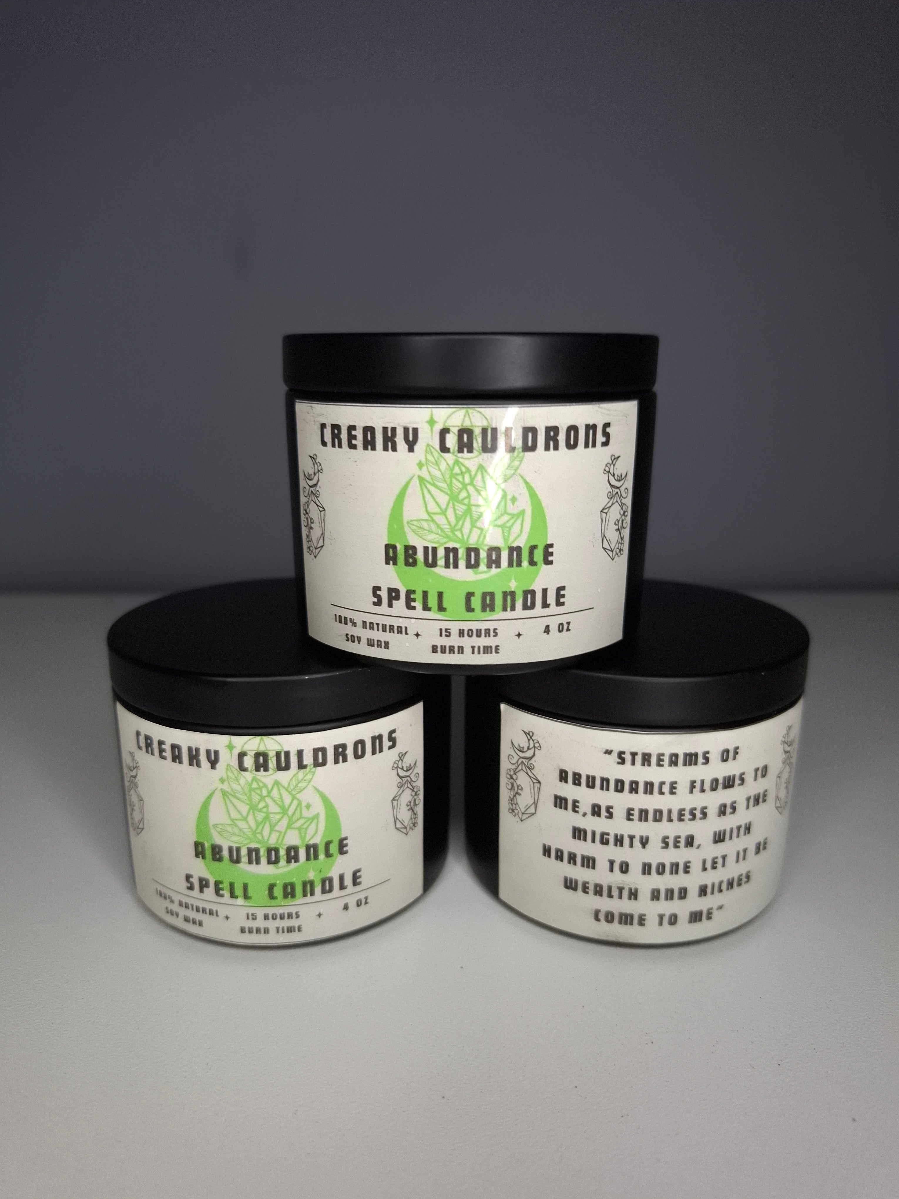 Abundance Tin Spell Candle