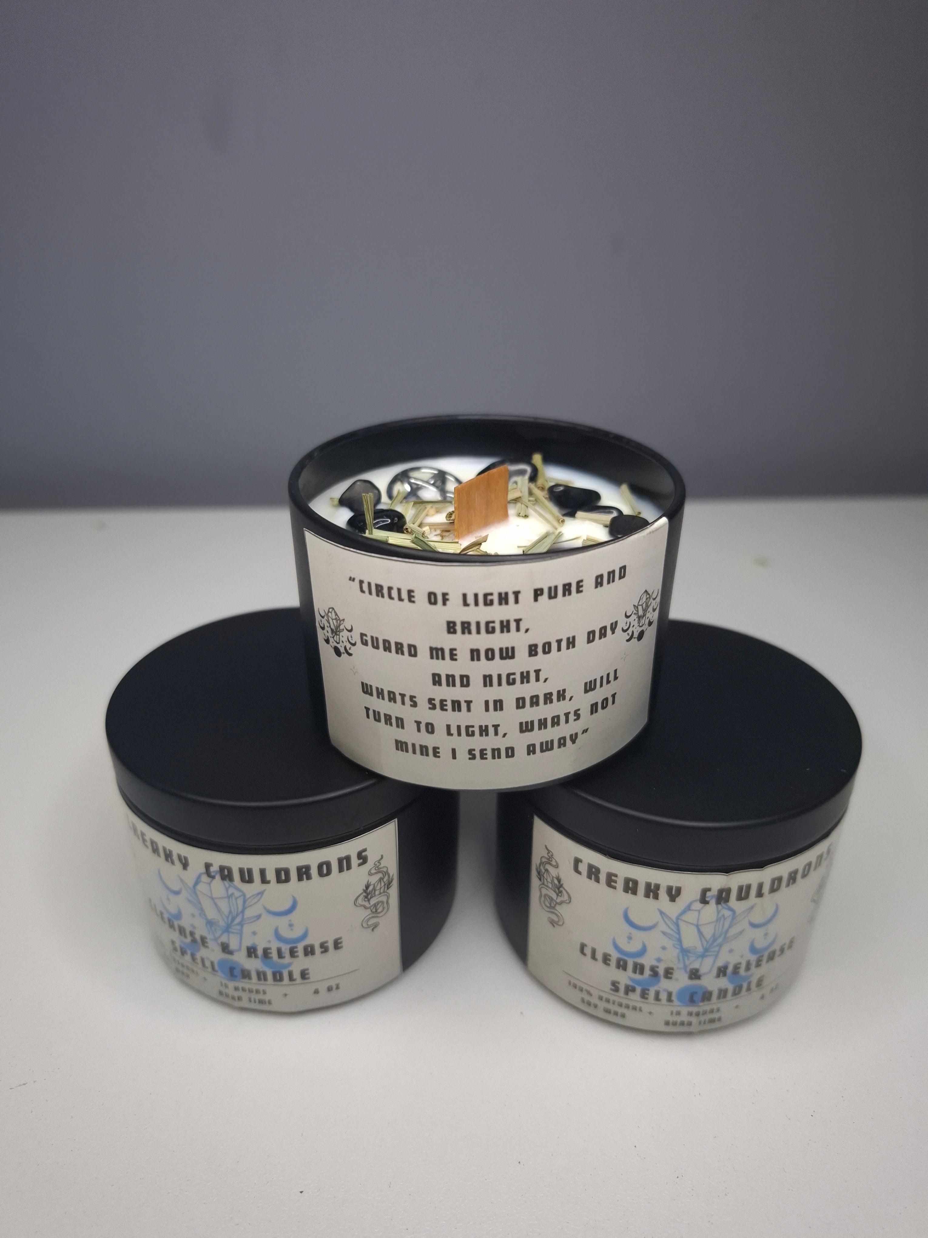 Cleanse & Release Tin Spell Candle