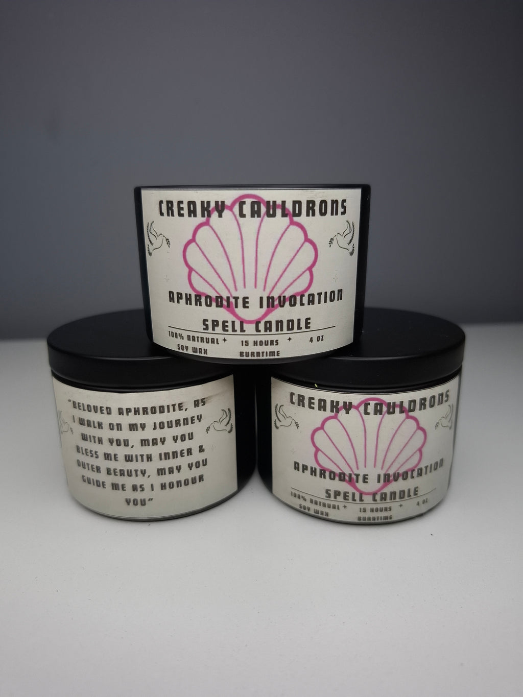 Aphrodite Invocation Tin Spell Candle