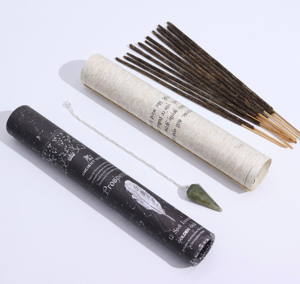 Ancient Witch Spell Incense With Pendulum & Divination Map