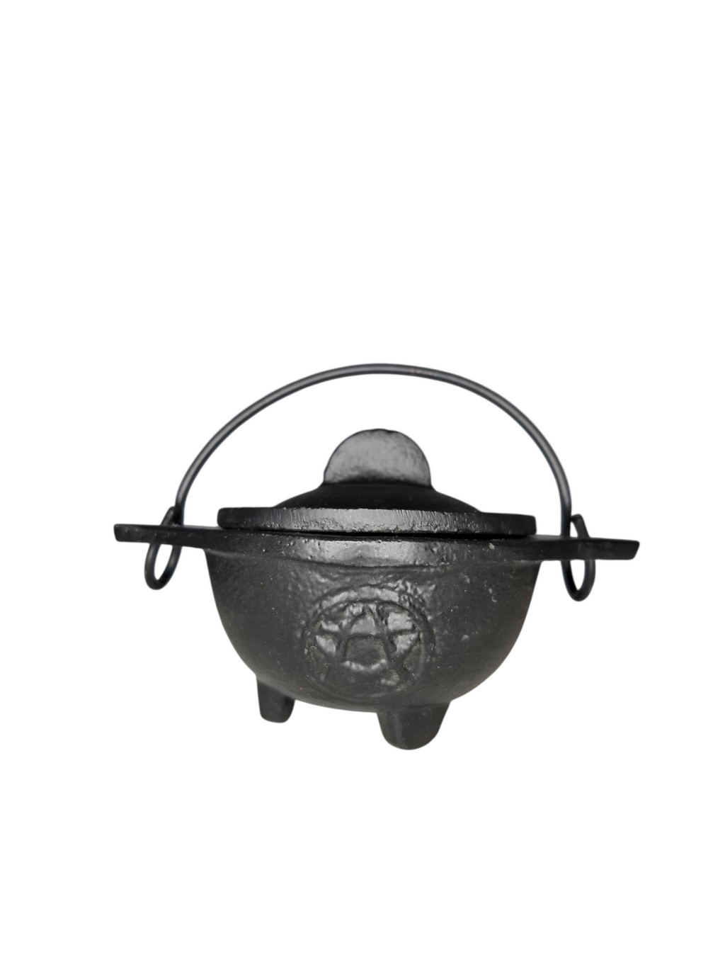 Cast Iron Cauldron With Pentagram Design