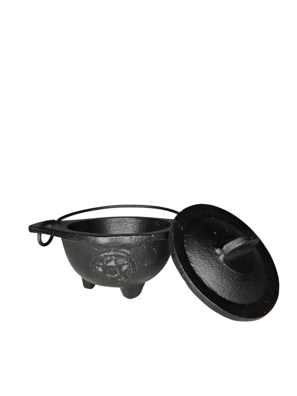 Cast Iron Cauldron With Pentagram Design