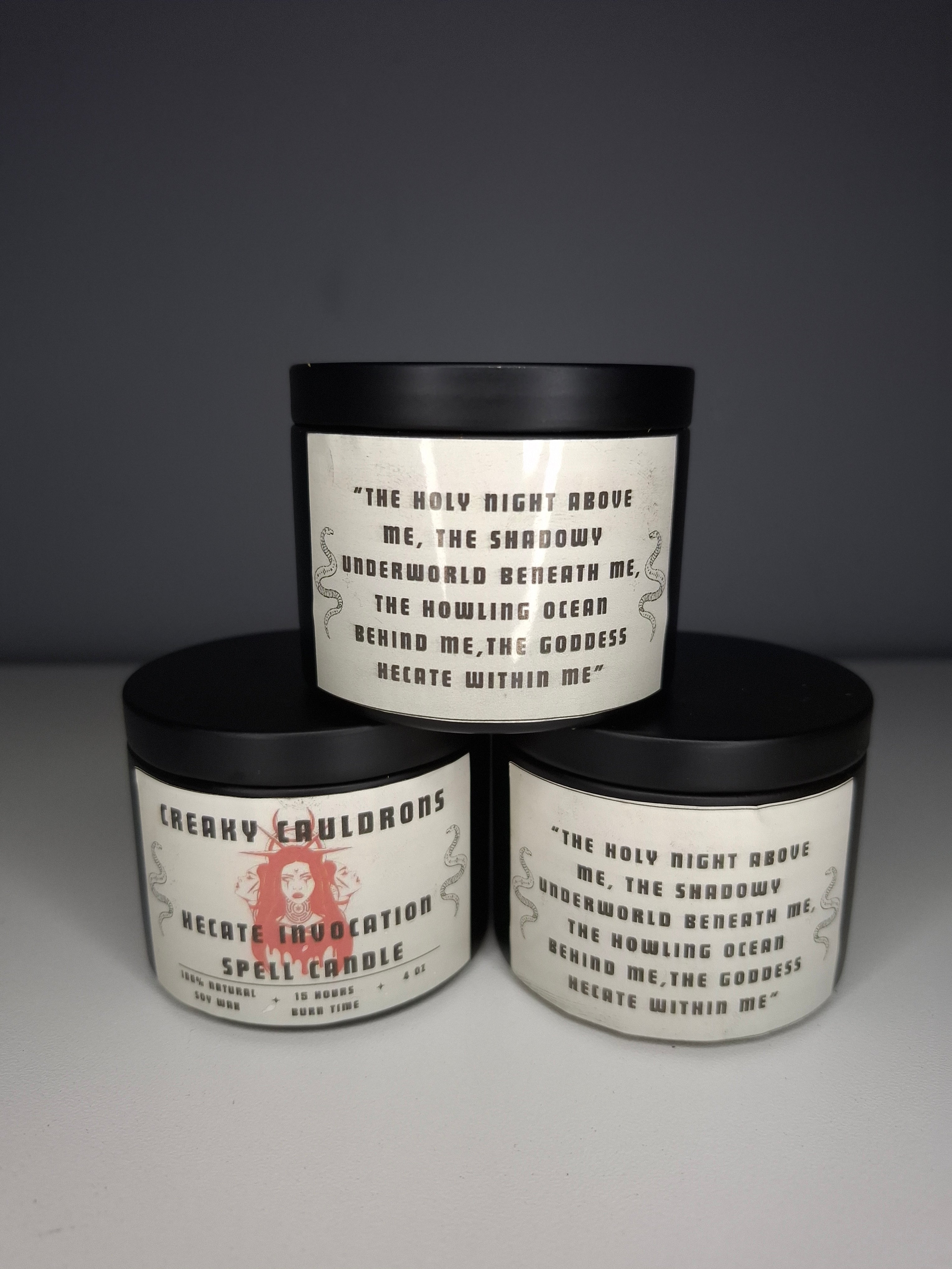 Hecate Invocation Tin Spell Candle