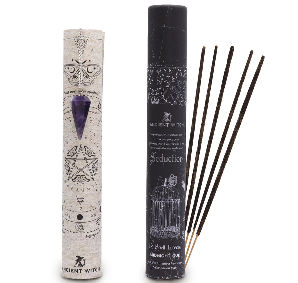 Ancient Witch Spell Incense With Pendulum & Divination Map