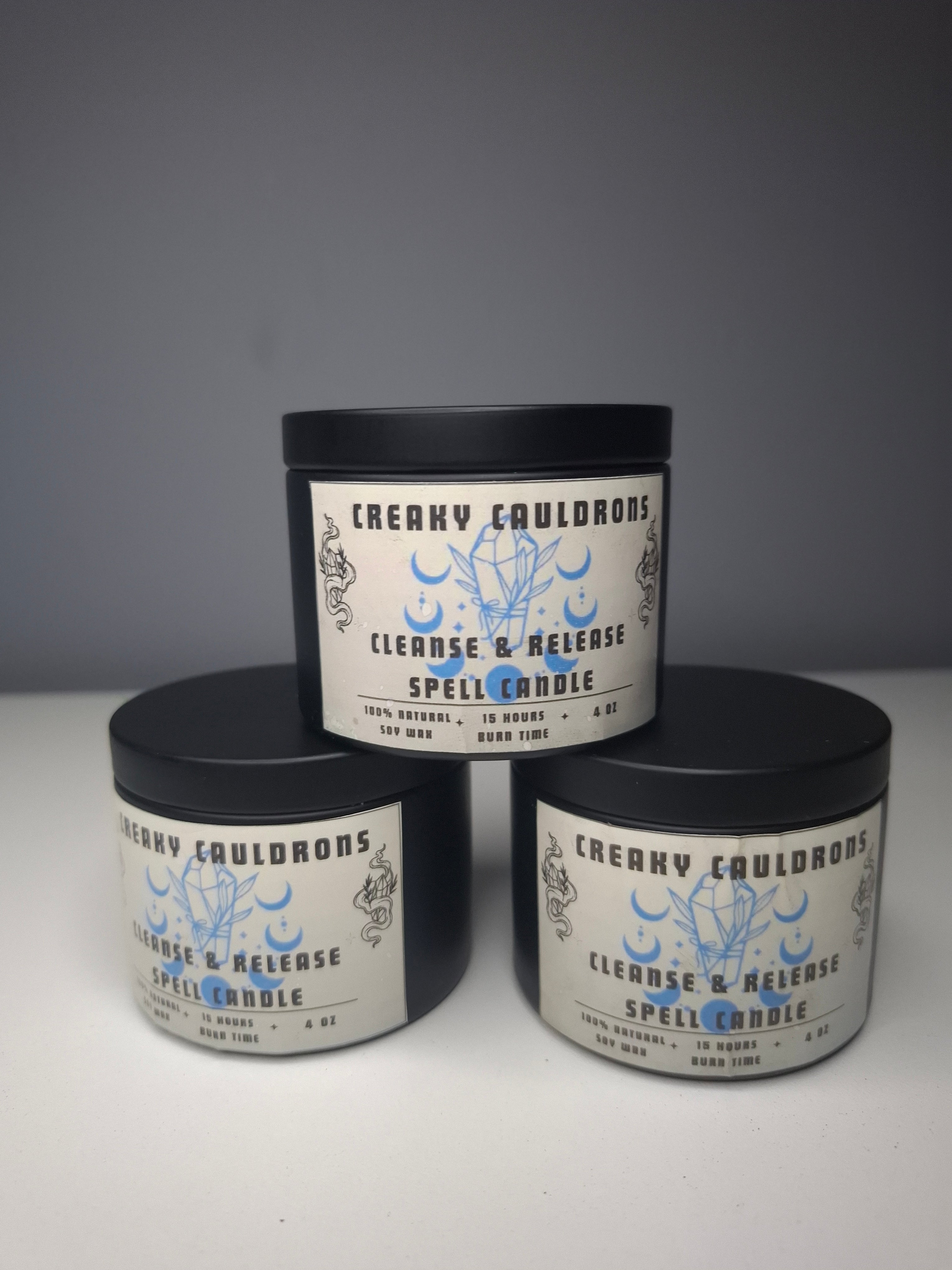 Cleanse & Release Tin Spell Candle