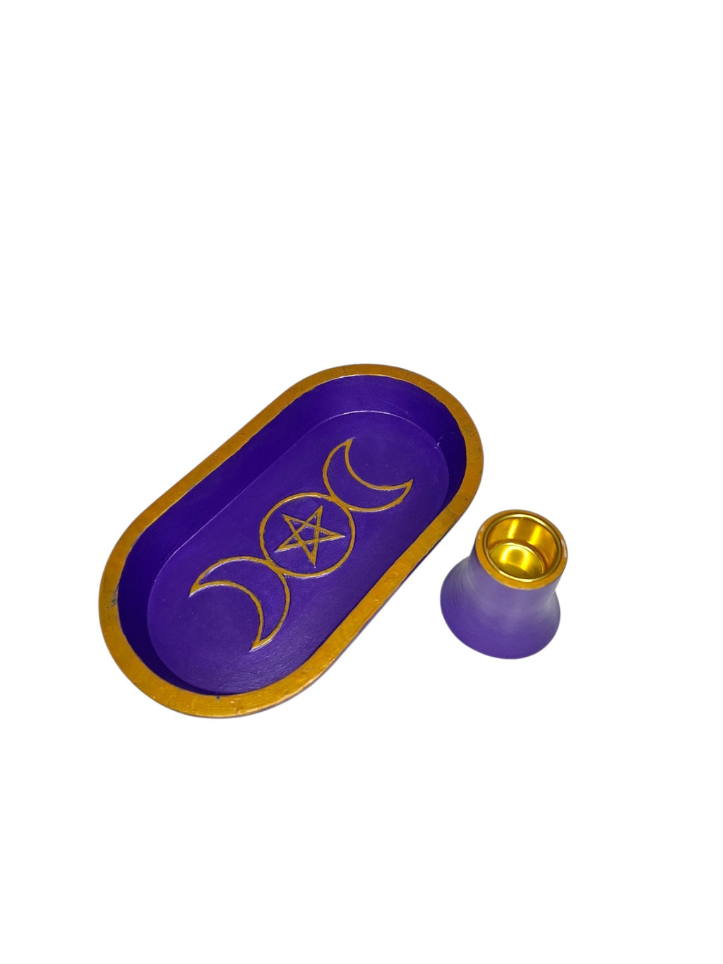 Heat & Water Resistant Ritual Tray with Candle Holder